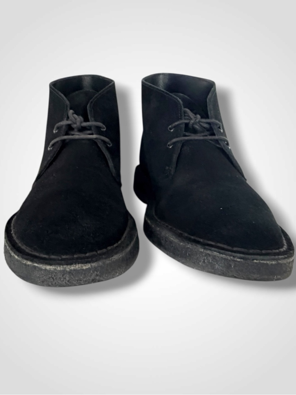 Clarks Originals Desert Boots Black Suede Crepe Sole Mens 10.5